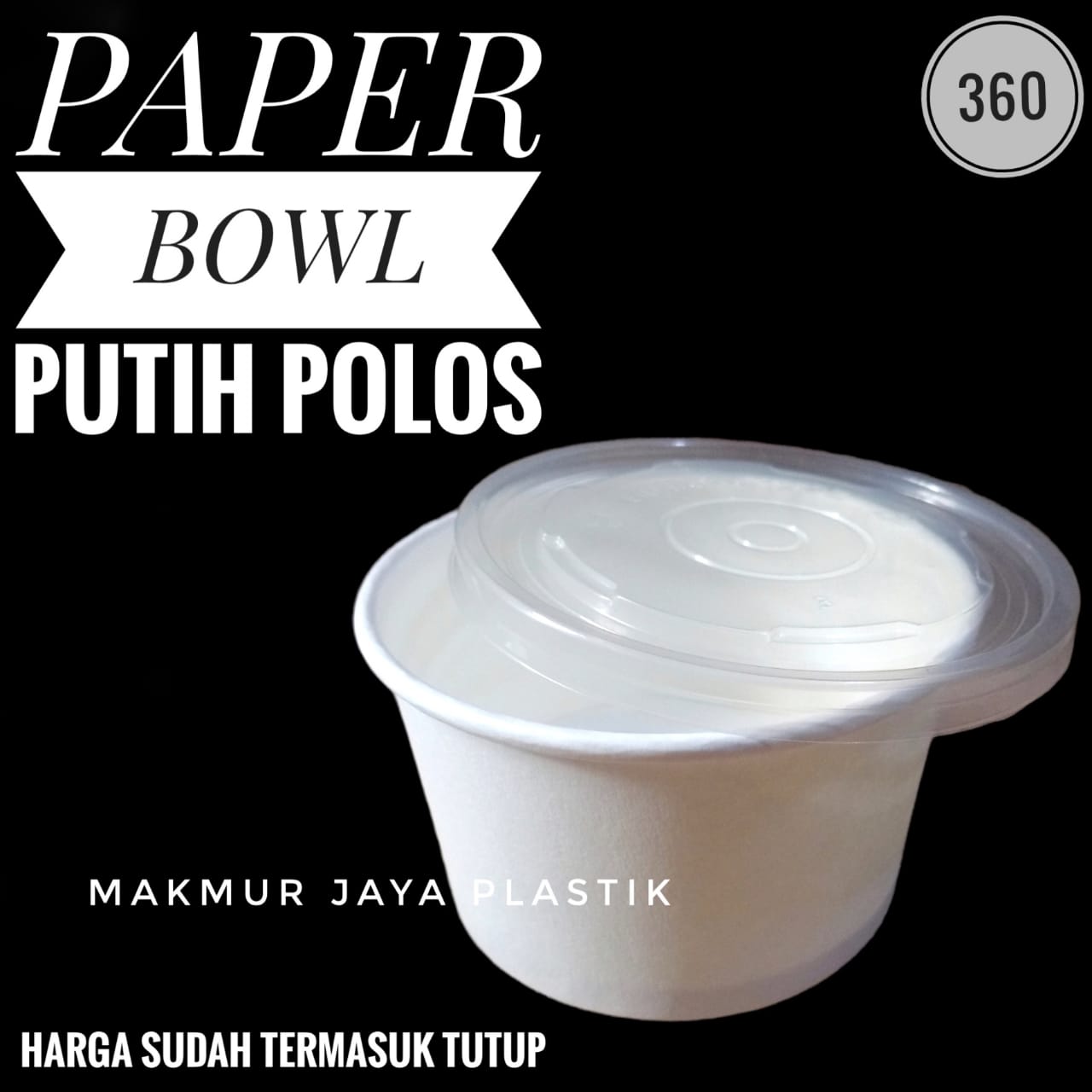 [25 PC] TERMURAH PAPER RICE BOWL POLOS PUTIH MANGKOK KERTAS UKURAN 360 ML Lazada Indonesia