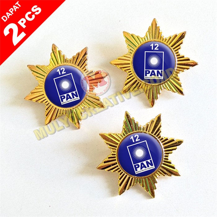 Pin PAN Nomor Urut 12 - #12 PAN Emblem Bros Partai Amanat Nasional