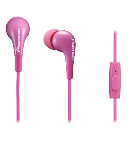 Pioneer SE-CL502T In-Ear Headphones With Mic - Garansi Resmi - Merah Muda - ready stock