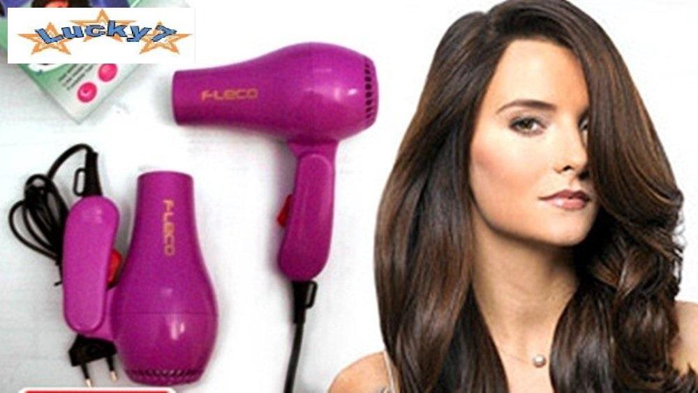 PREMIUM Hair Dryer LUCKY7 Mini Lipat Pengering Rambut