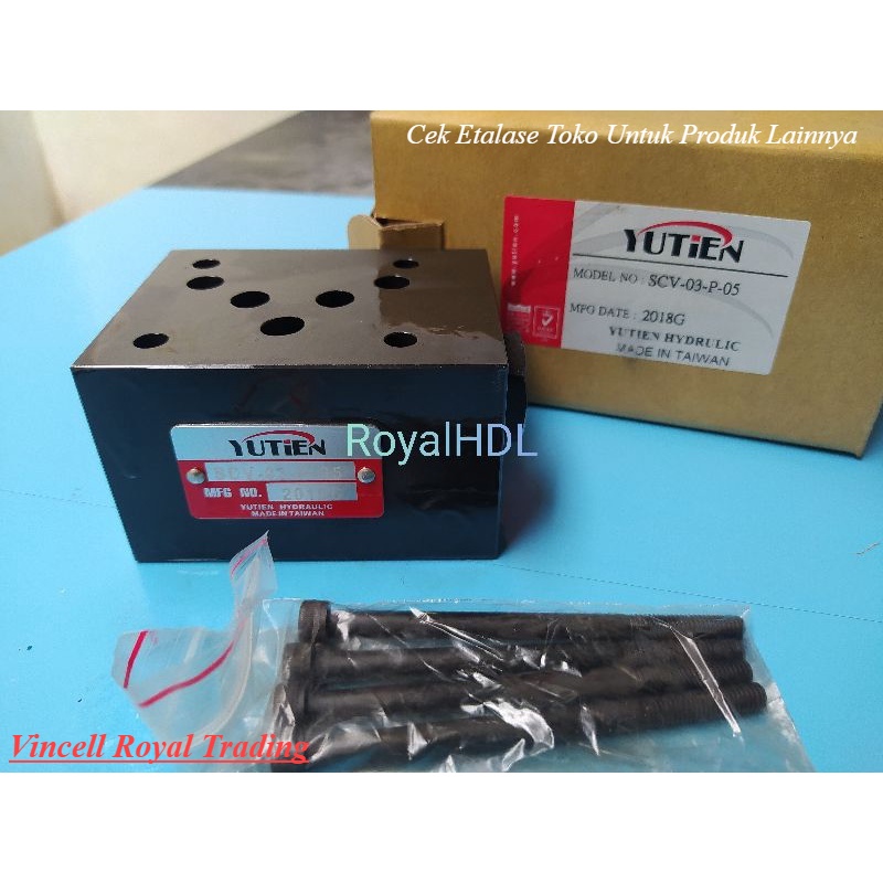 modular check valve yutien scv03p05 hydraulic hidrolik cek valve
