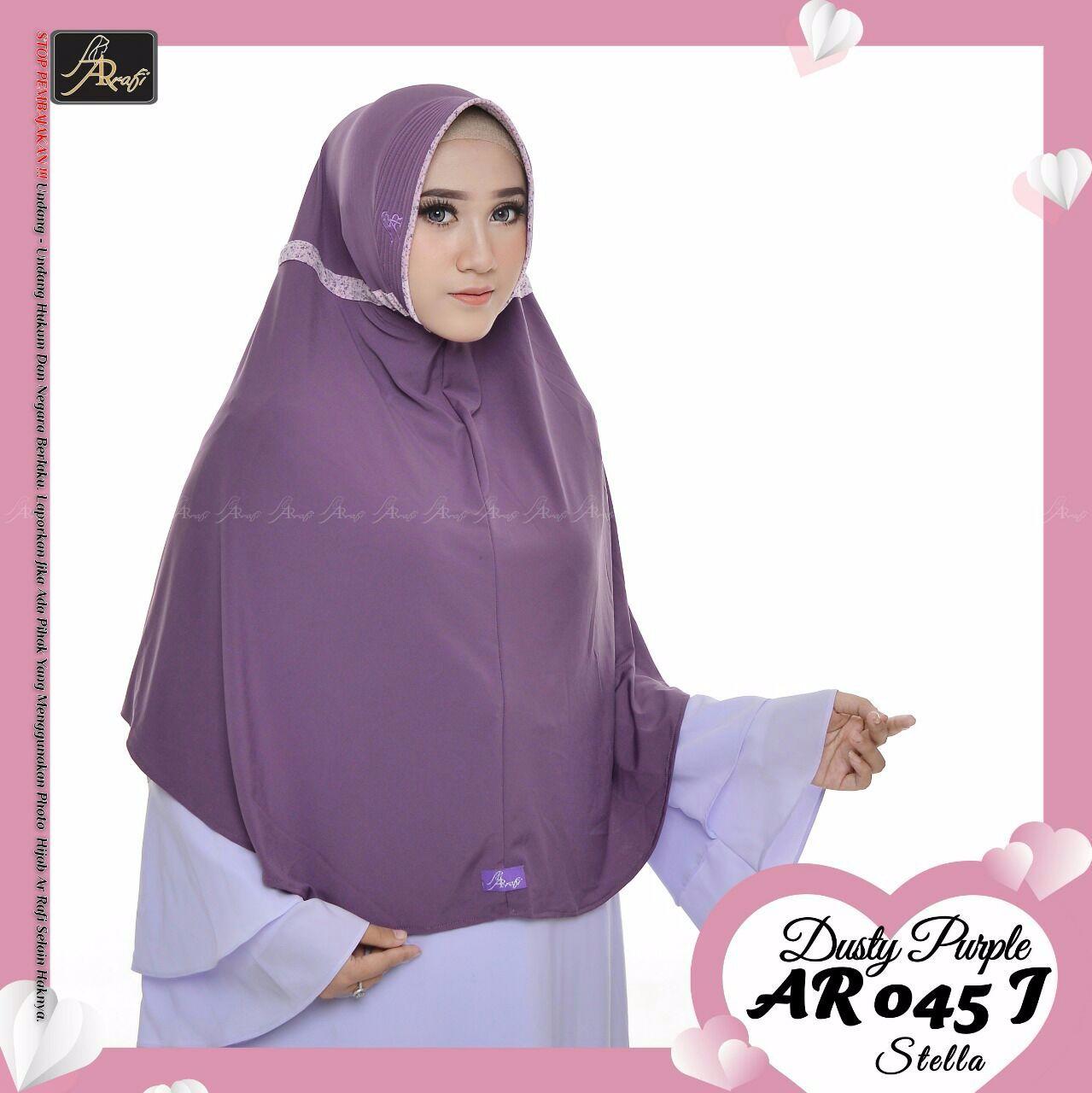 hijab instan Arrafi Talita Jumbo B (warna Dusty Purple) Ar45J jilbab kerudung syari jumbo bergo khimar