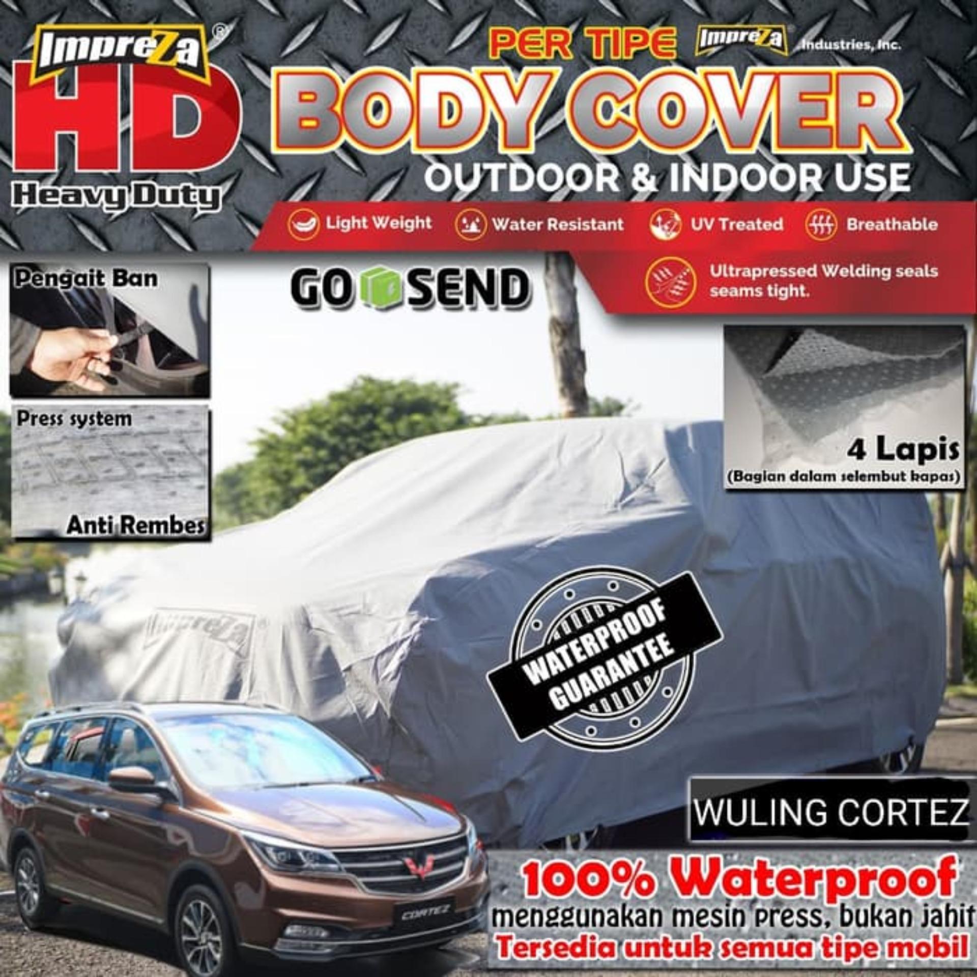 IMPREZA HD Wuling Cortez Car Body Cover 100% WATERPROOF - EMPAT LAPIS