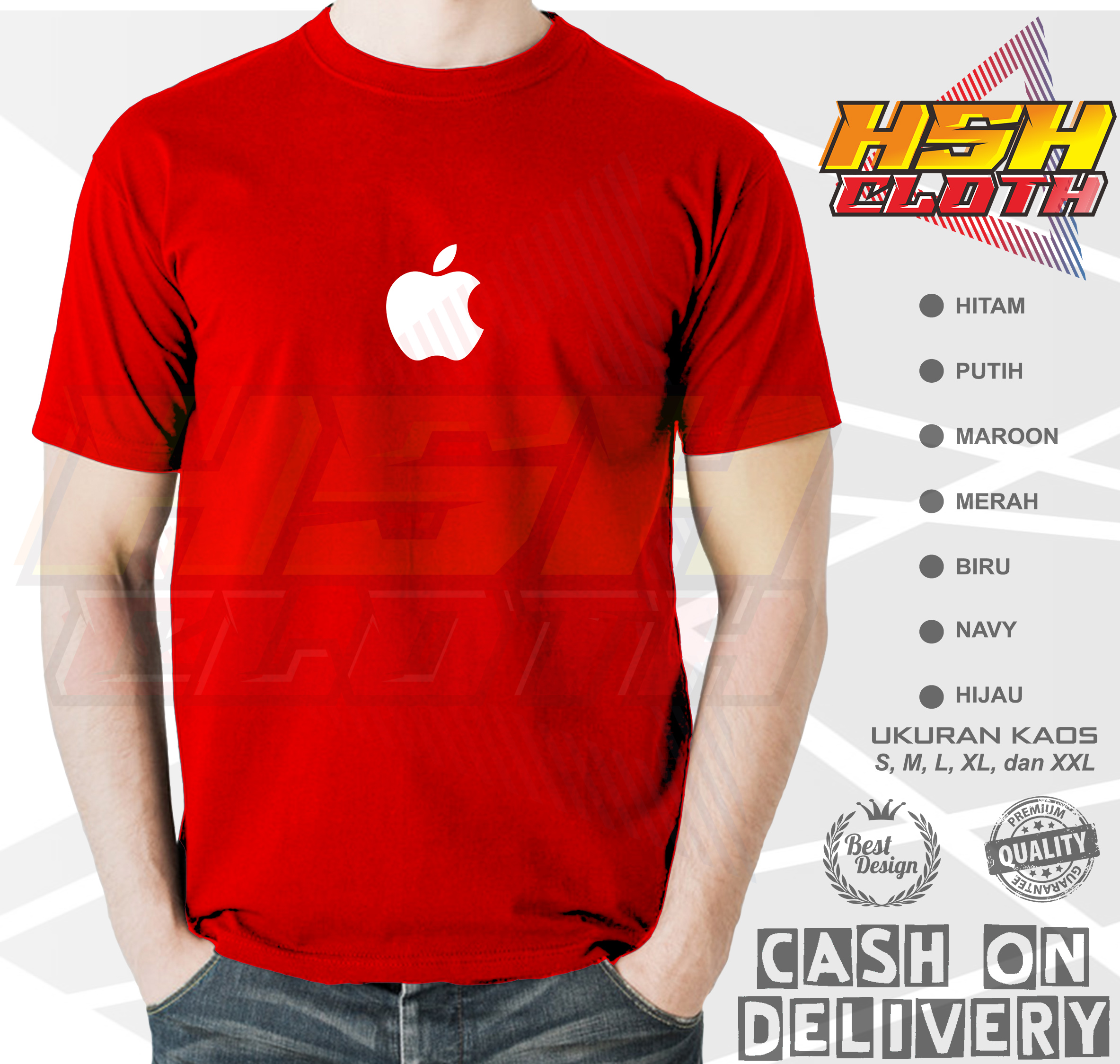 Kaos Apple Logo V2 Perusahaan 