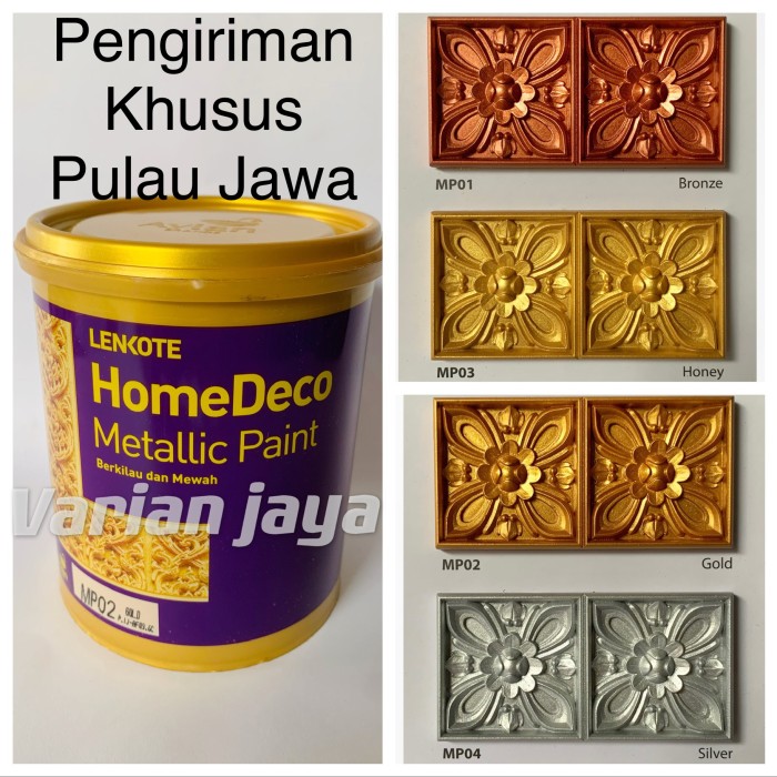 Cat Tembok Emas Gold Metalik Homedeco Kg Dinding Gypsum List Grc