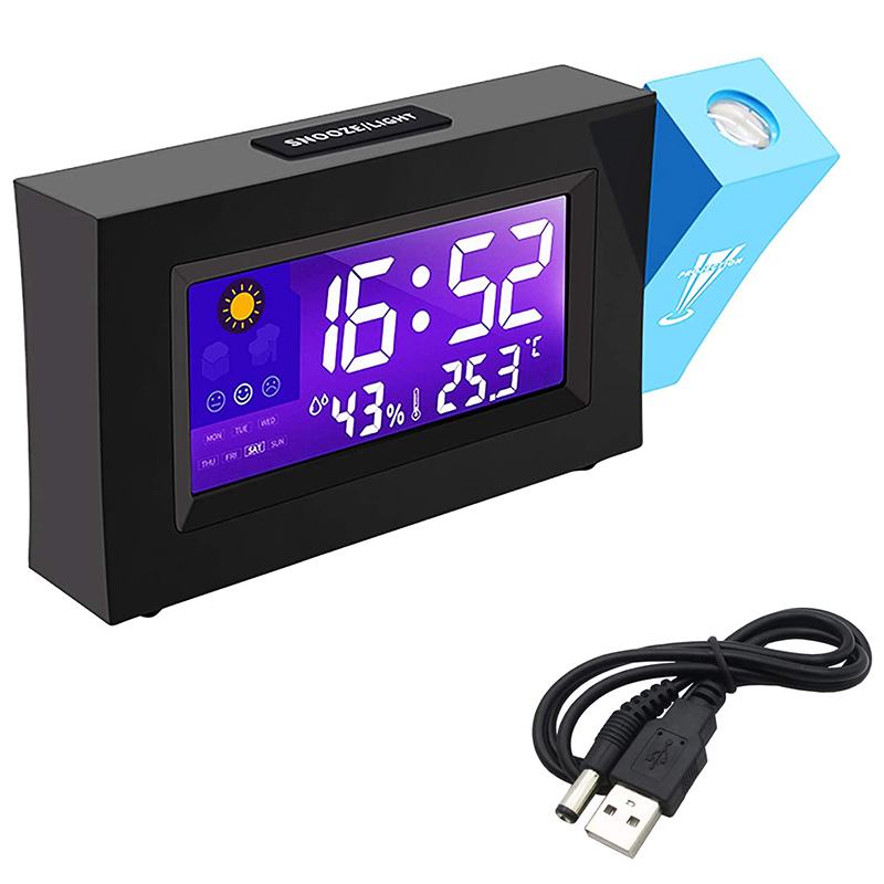 Alarm Clock with Projector Digital Alarm Clock for Bedside Fashion