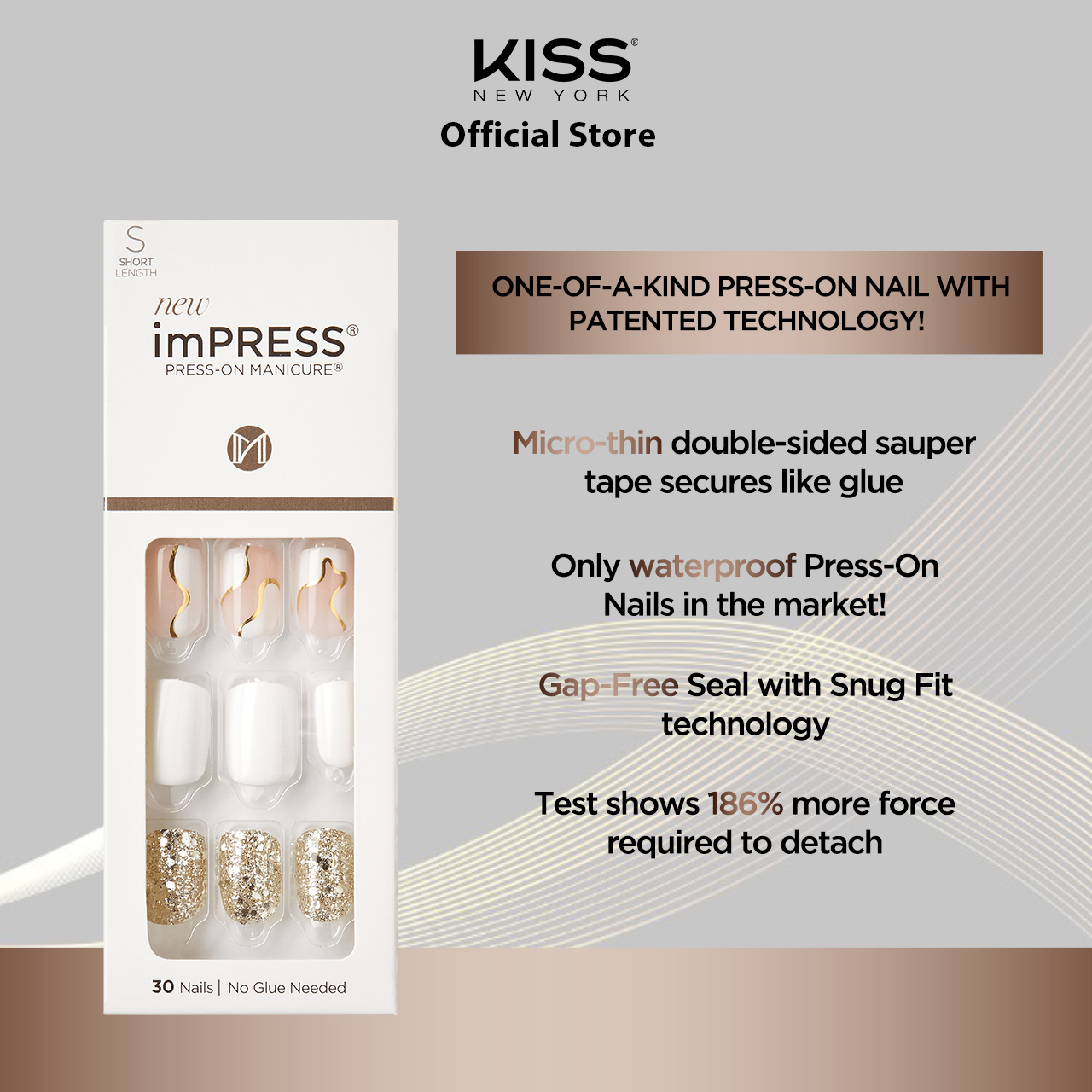 [IMPRESS] COLOR PRESS-ON MANICURE ALL BLACK