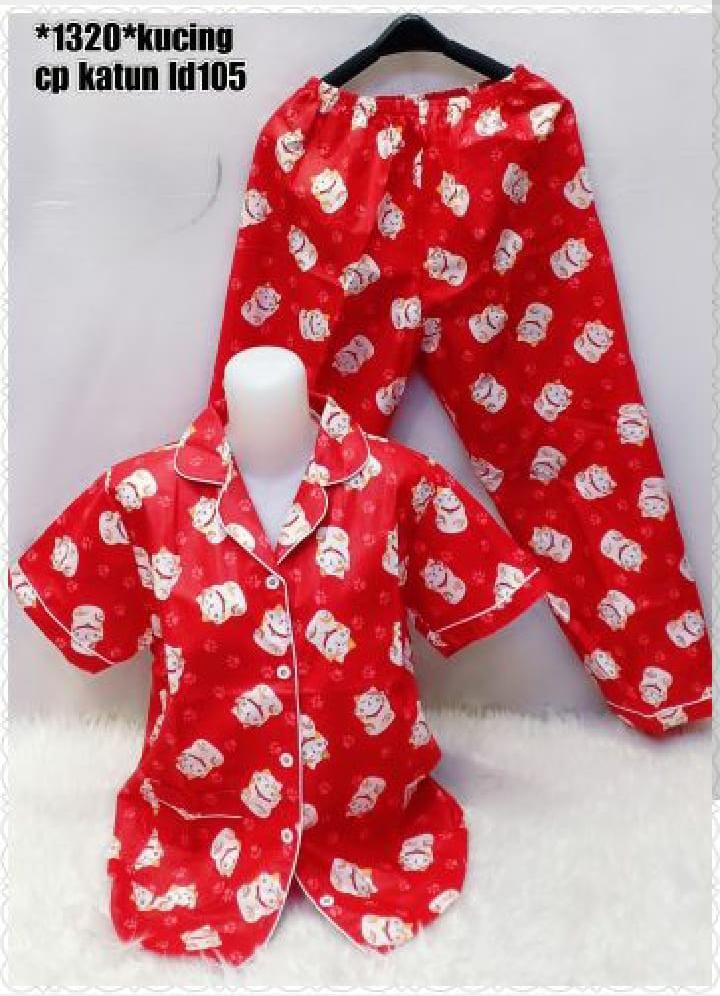 RULIVA - COD piama baju tidur lucu stelan BAJU TIDUR WANITA DEWASA karakter SET BAJU DAN CELANA panjang SETELAN BAJU TIDUR PIYAMA