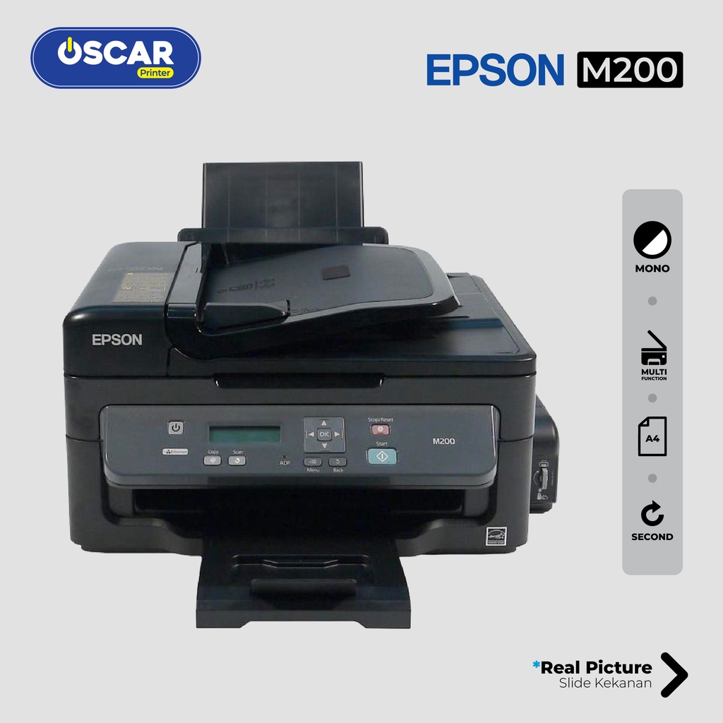 Printer EPSON M200 Print Scan Copy Free Tinta SECOND rasa baru
