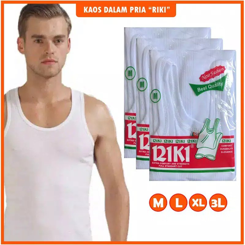 Labeling - 3 PCS SINGLET PRIA HITAM- SINGLET PRIA TERBARU WARNA HITAM