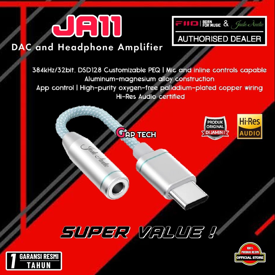 Fiio Jade Audio JA11 / JA-11 / JA 11 Dongle DAC and Headphone Amplifier ...