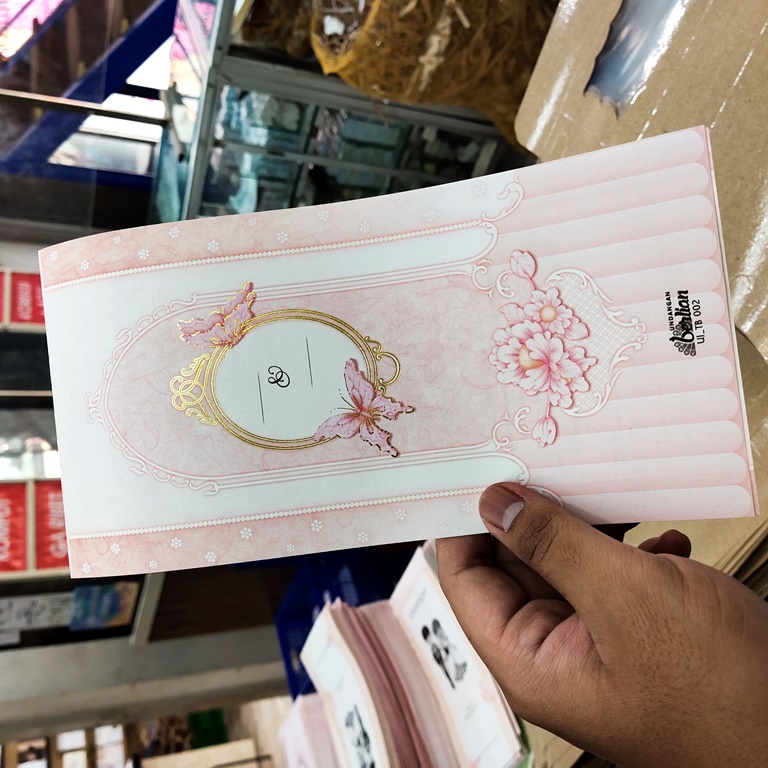 (100 lembar) Undangan Pernikahan Tulis Tangan UJ TB 002 Bonus Plastik