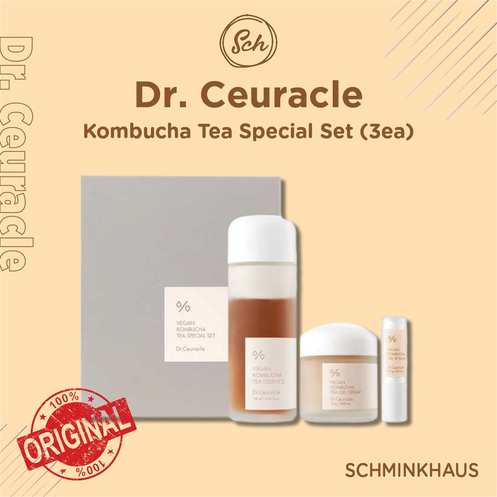DR CEURACLE Vegan Kombucha Tea Essence 150ml Gel Cream 75gr Tea 