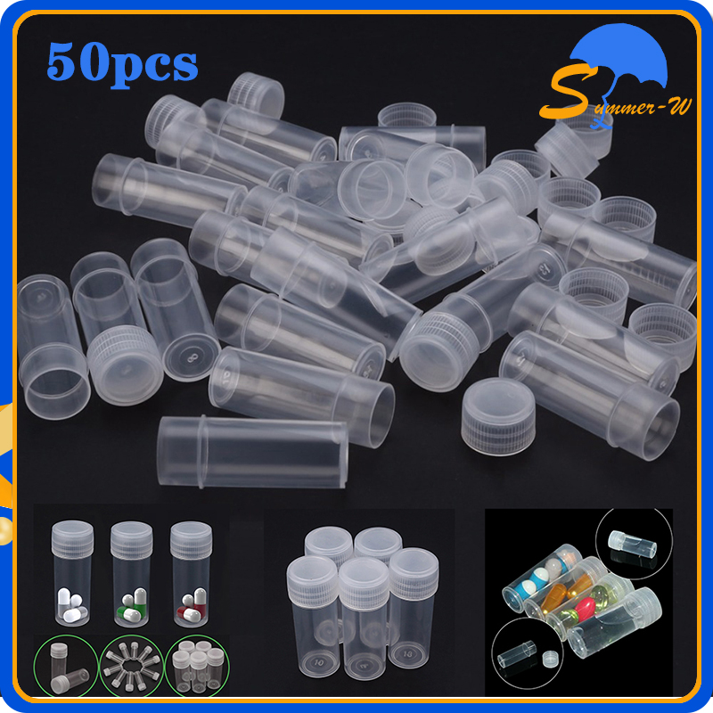50pcs Botol Sampel 5ml wadah toples sampel toples botol mini kecil ...