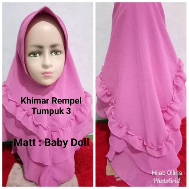 JERRYSPROT - Grosir Ecer Jilbab Anak Murah Khimar Rempel Tumpuk 3