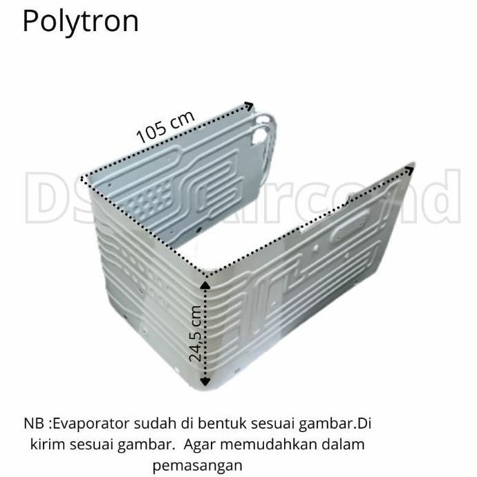 Evaporator Kulkas 1 Pintu Polytron 105x24,5 Lazada Indonesia