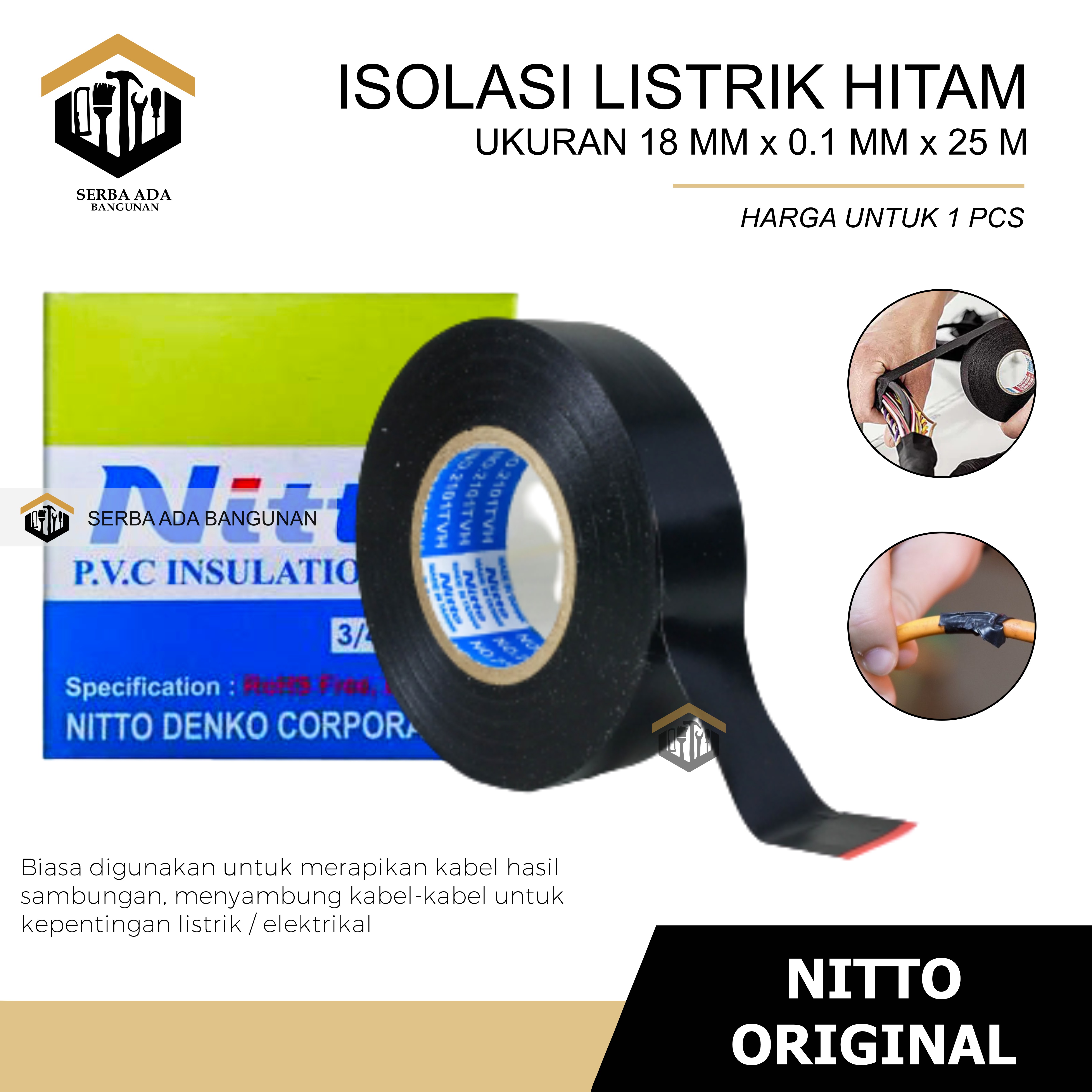 ISOLASI NITTO ORIGINAL 100% 3/4