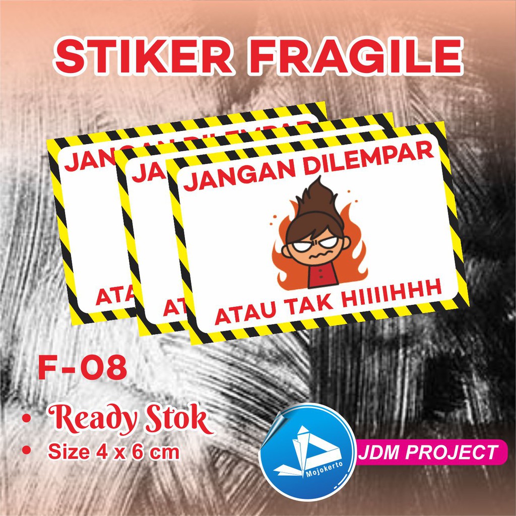 COD STIKER FRAGILE STICKER PECAH BELAH AWAS JANGAN DIBANTING MURAH