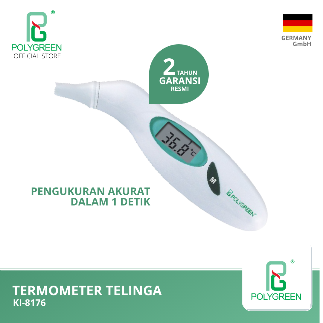 POLYGREEN Termometer Infrared Telinga dan Dahi KI8176 Lazada Indonesia