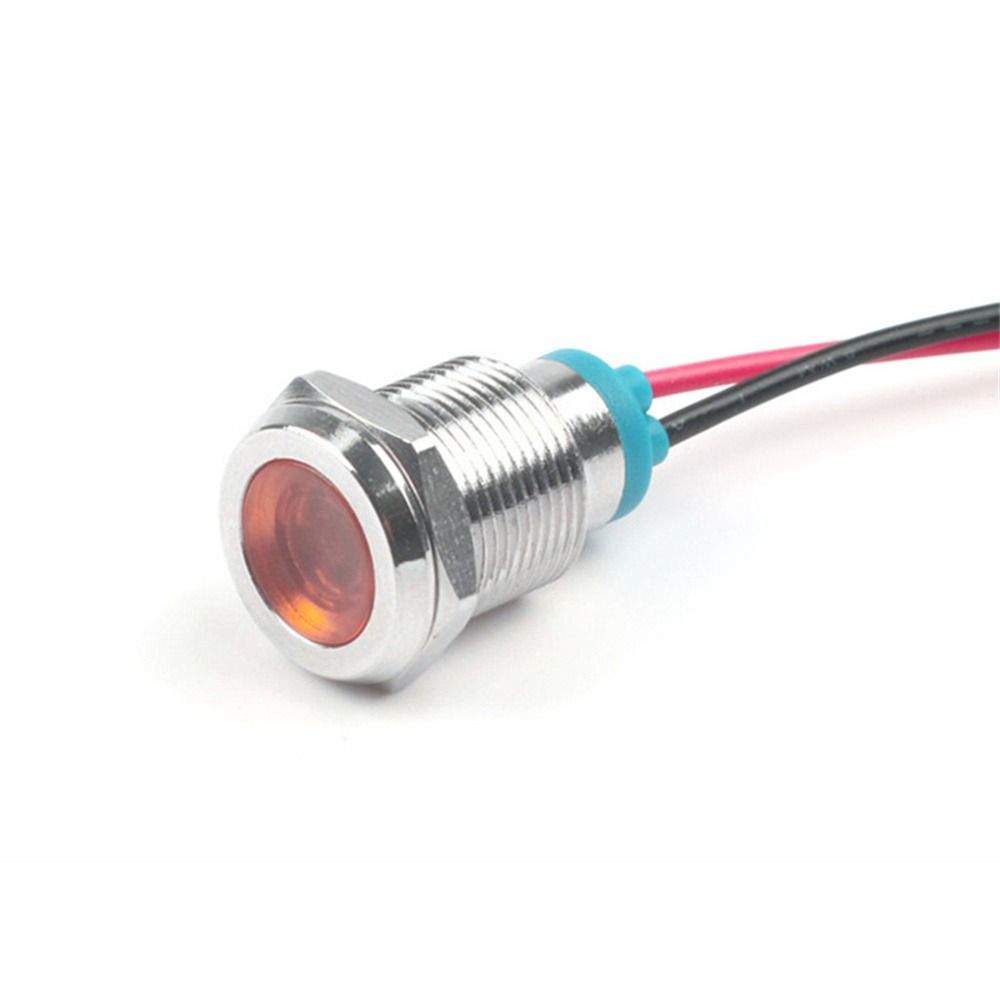 Kljded red/yellow/blue work light waterproof led light metal 110v 220v led metal indicator signal lamp indicator light 6mm indicator light