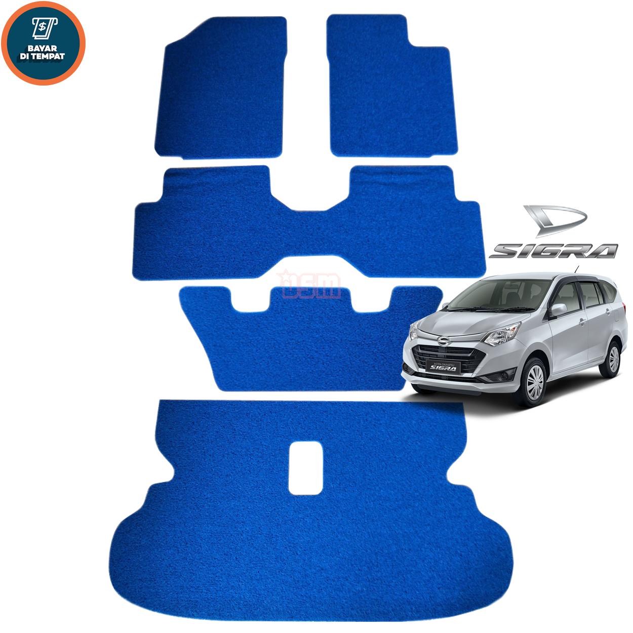 Karmob / Karpet Mobil Daihatsu Sigra Full Bagasi - Warna Biru / Karpet Sigra / Karpet Daihatsu Sigra / Karpet Dasar Daihatsu Sigra / Karpet Mie Daihatsu Sigra / Aksesoris Mobil Daihatsu Sigra / Bukan Comfort Daihatsu Sigra / Asesoris Mobil Sigra / DSM