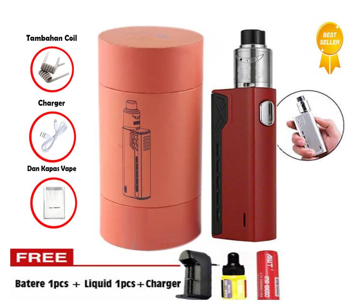 Paket Siap Ngebul TLA Terminator Rokok Elektrik Vape TLA MERAH + Free Baterai Coil Liquid Kapas dan Charger Bintang Acc Paket Siap Ngebul TLA Terminator Rokok Elektrik Vape TLA MERAH + Free Baterai Coil Liquid Kapas dan Charger Bintang Acc