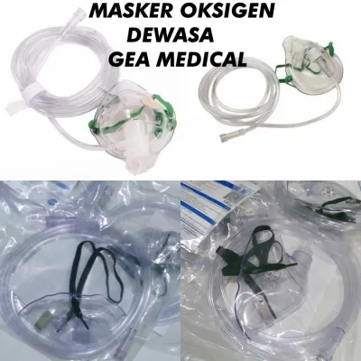 Masker Oksigen DEWASA GEA / ADULT Oxygen Mask GEA Masker Oksigen Dewasa GEA. Adult Oxygen Mask. With Tubing