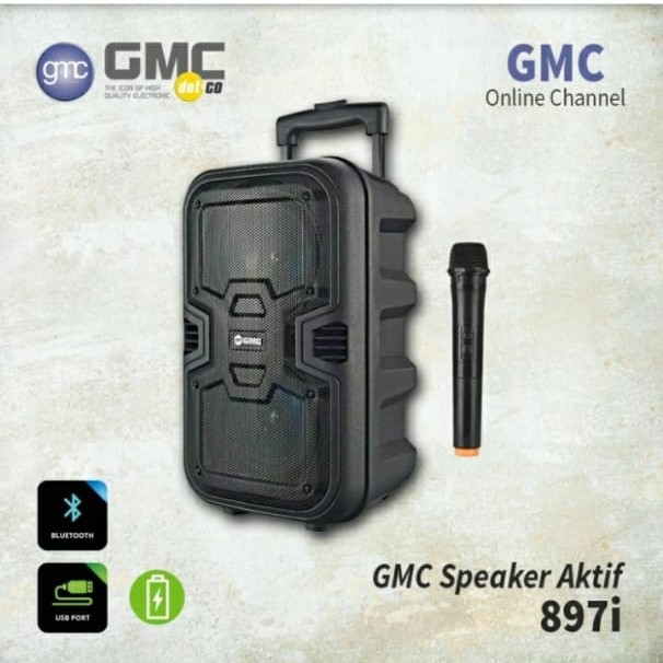 Speaker GMC 897i PORTABLE MULTIMEDIA WITH BLUETOOTH USB KARAOKE