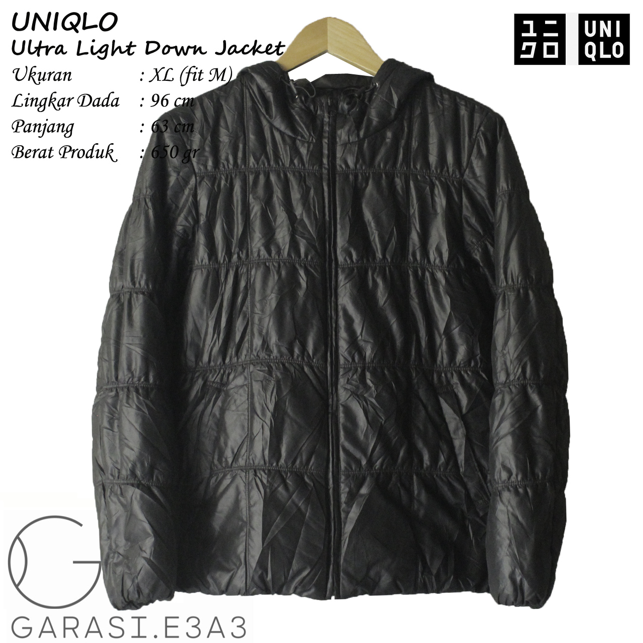 Size chart hot sale jaket uniqlo