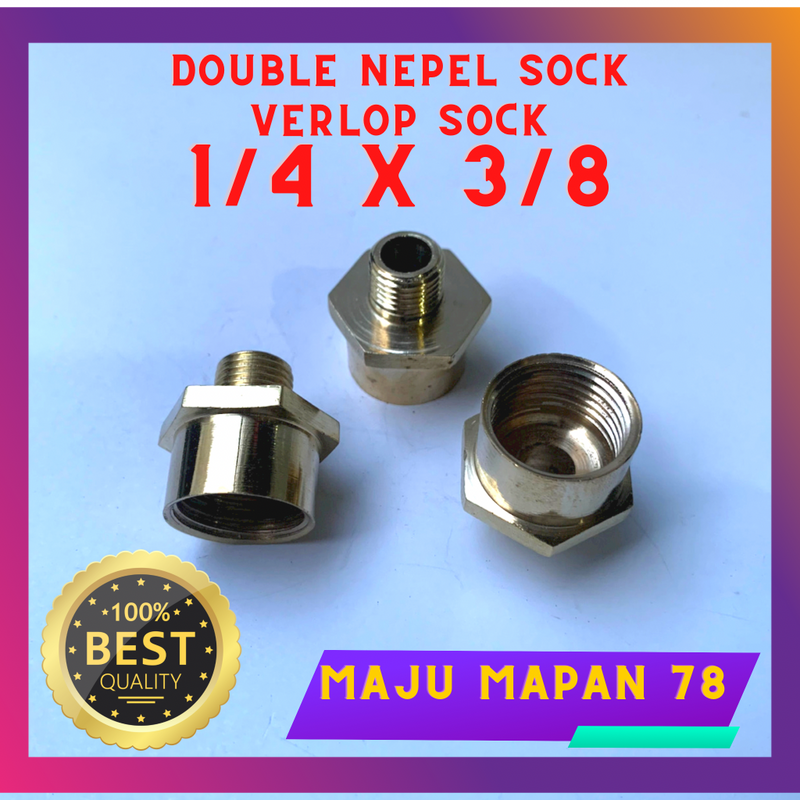 Double Nepel Sock Drat Luar Dalam Verlop Sock Kuningan X