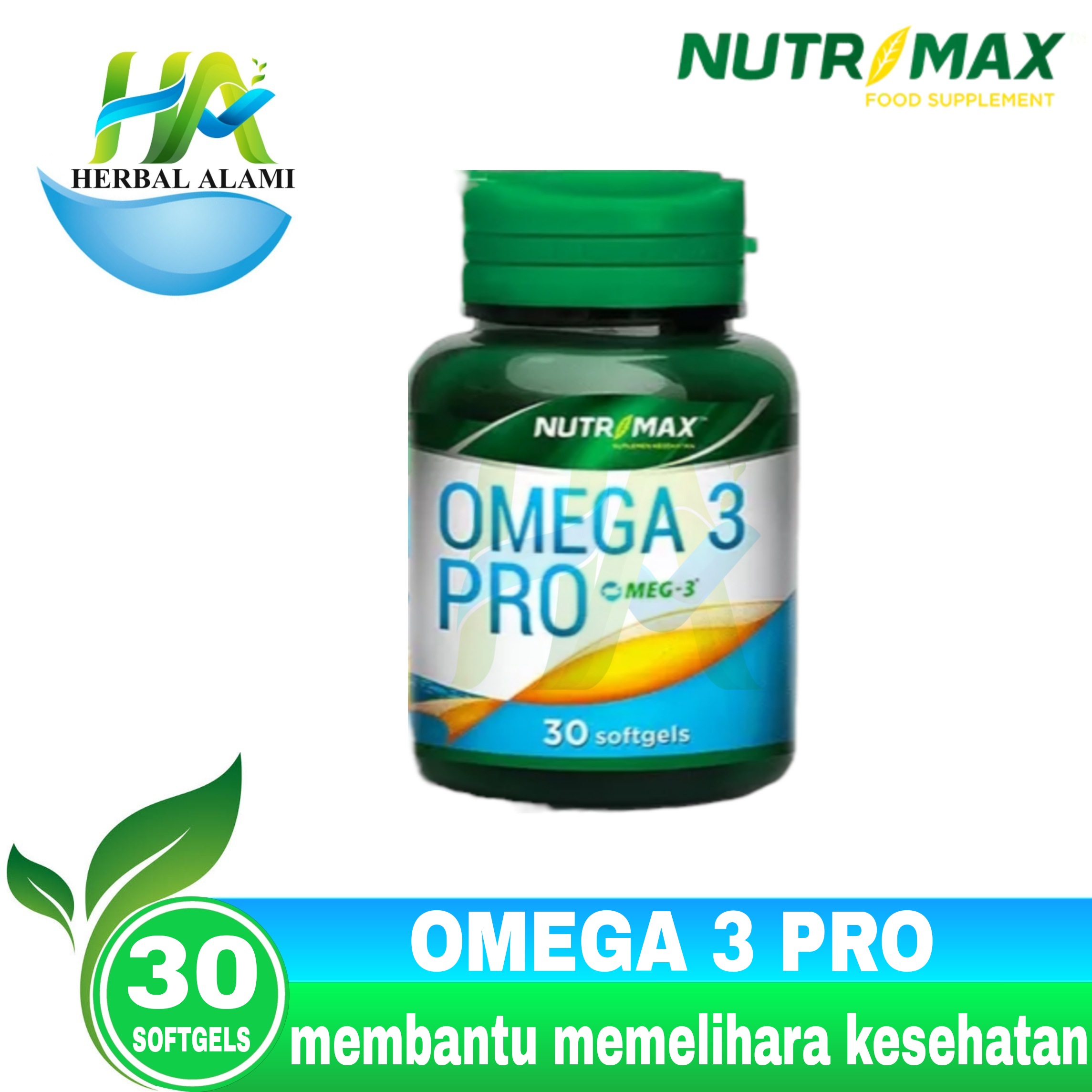 Nutrimax Omega 3 Pro - Minyak Ikan Untuk Kesehatan Otak - 30 Kapsul