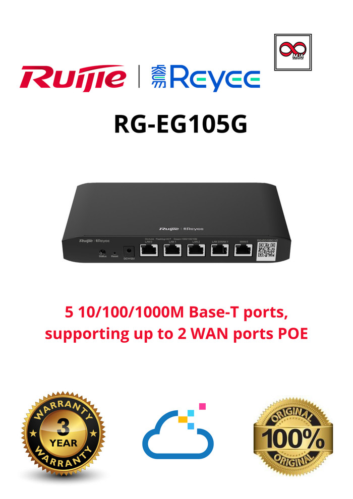 Ruijie Router 105g Ruijie Reyee RG-EG105G Series Cloud Managed Router - versi 1 | Lazada ...