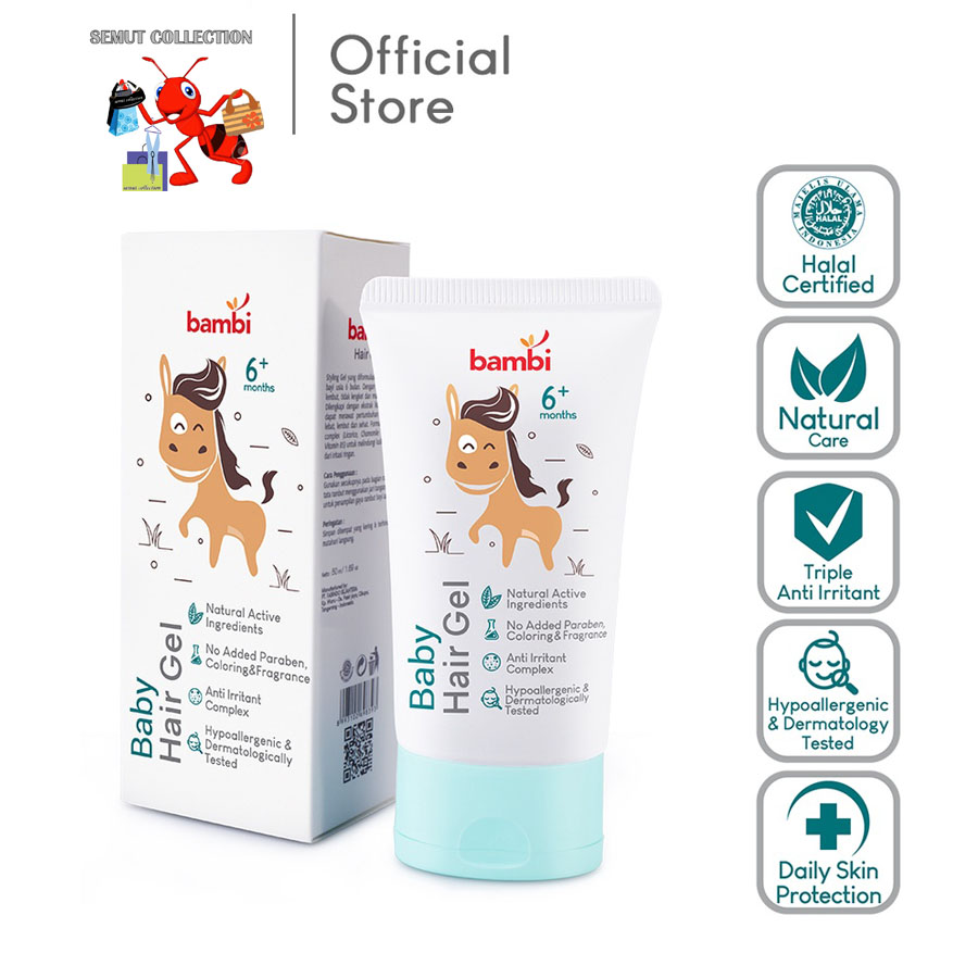 Bambi Baby Hair Gel Rambut Anak Minyak Rambut Bayi Pomade Tube Lazada