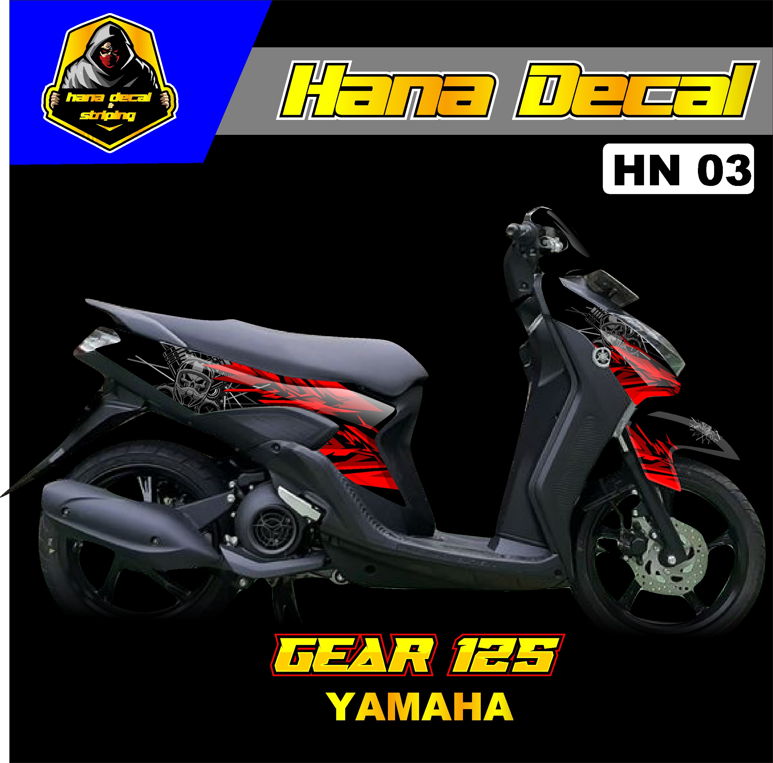 Decal Sticker Yamaha Gear 125 Fullbody Kode 03 Sudah Dilaminasi Anti Gores Anti Pudar Lazada Indonesia