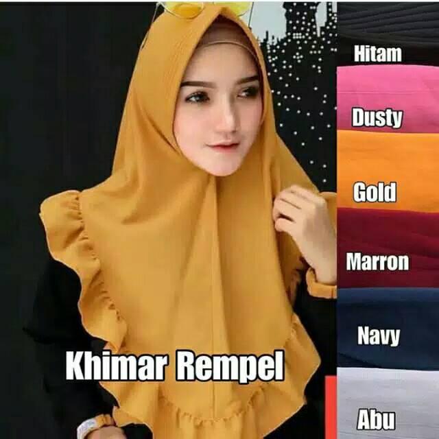 A3.Khimar Pet REMPEL IPET REMPEL (Jilbab Rempel / Kerudung Rempel Simple Rempel Wolfis Antem )
