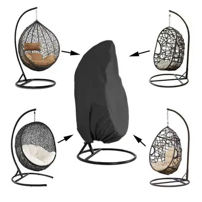 Deyln Outdoor Patio Hanging Chair Cover Wicker Egg Swing Chair Cover Heavy Duty Dustproof Water Resistance Garden Hang Chair Cover New