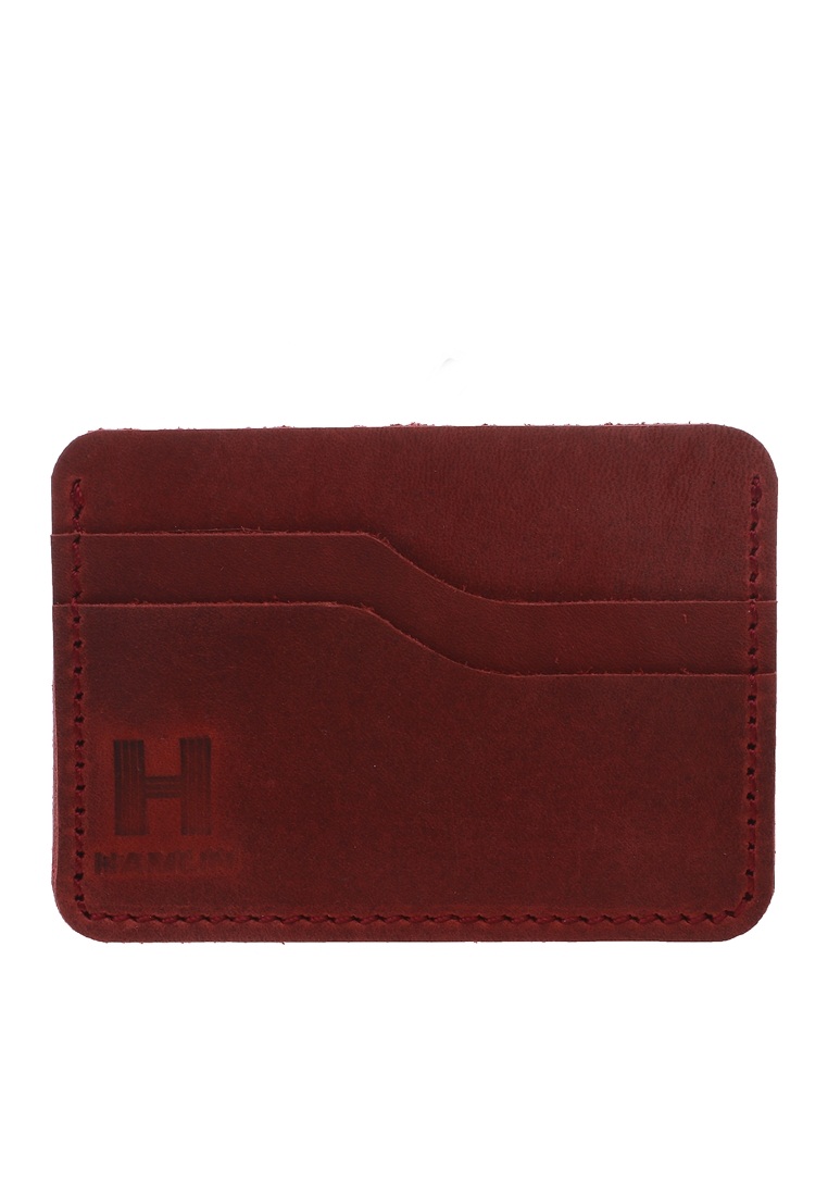 Hamlin Zackly Card Wallet Fashion Pria Handmade Crazy Horse Slim