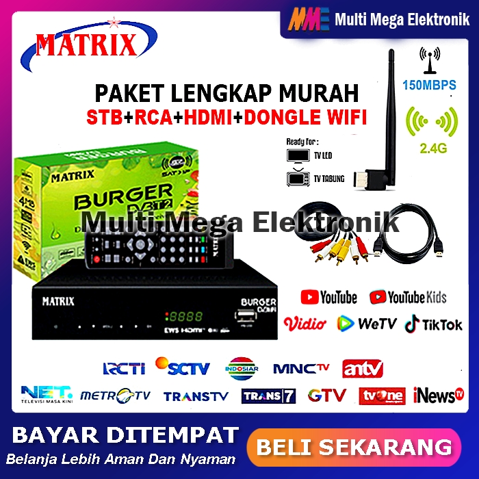 SET TOP BOX TV DIGITAL MATRIX BURGER DVBT2 / SET TOP BOX UNTUK TV
