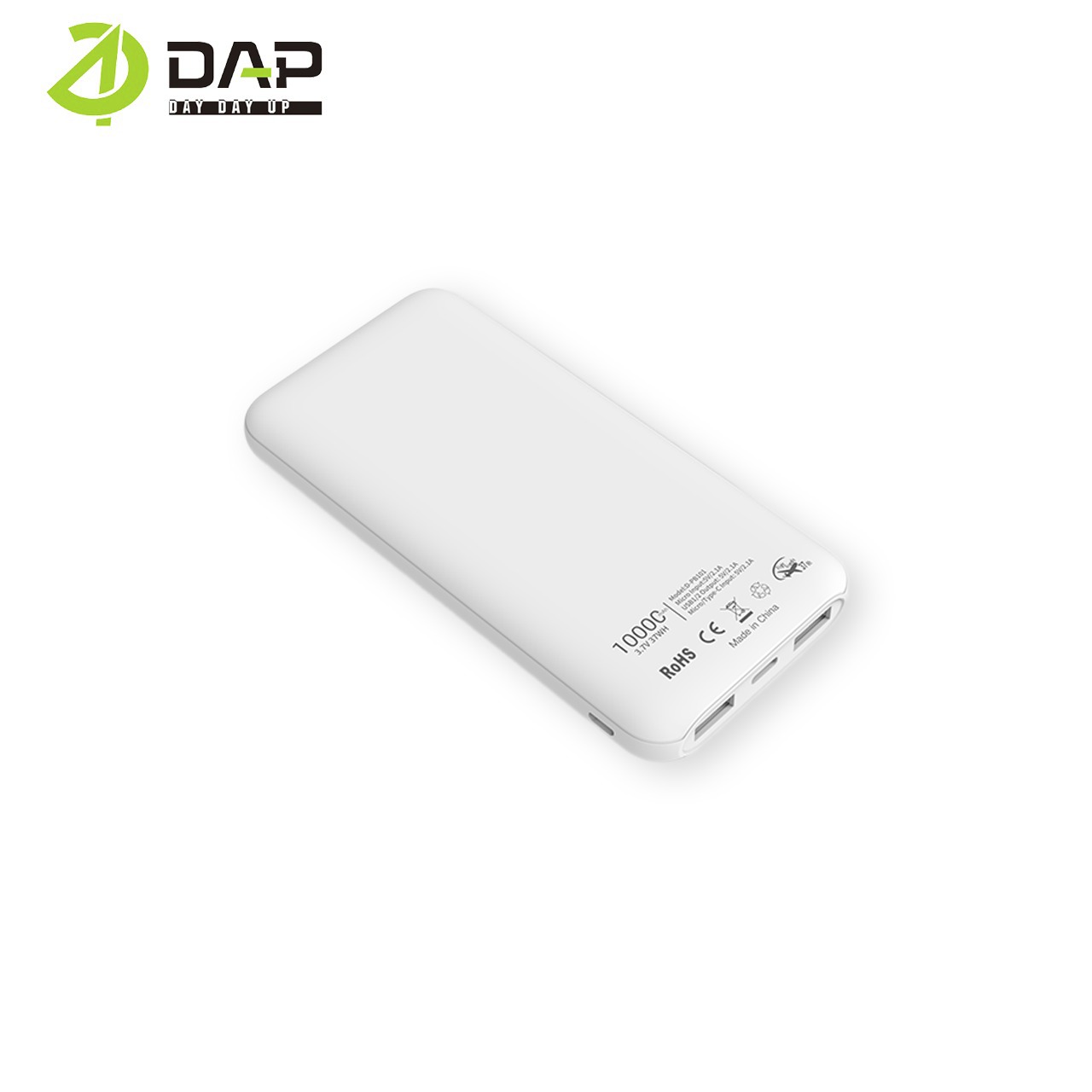 PowerBank DAP 10.000mAh DPB101 2.1A Dual Input Port Type C & Micro USB