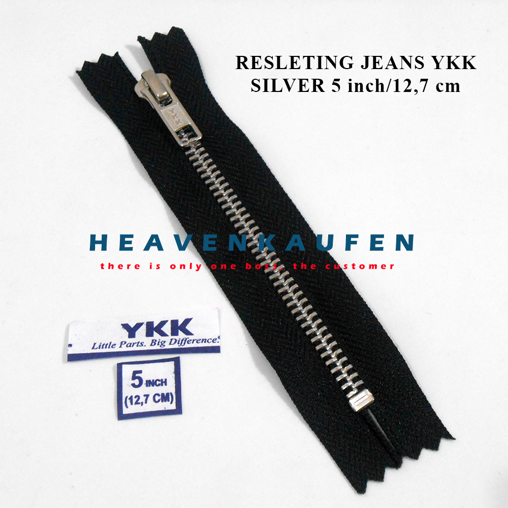 Resleting Zipper Jeans YKK 5 inch Atau 