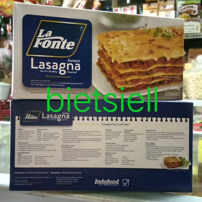 La Fonte Instant Lasagna 230gr Lazada Indonesia