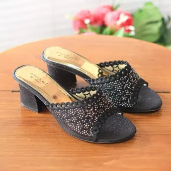 suede peep toe heels