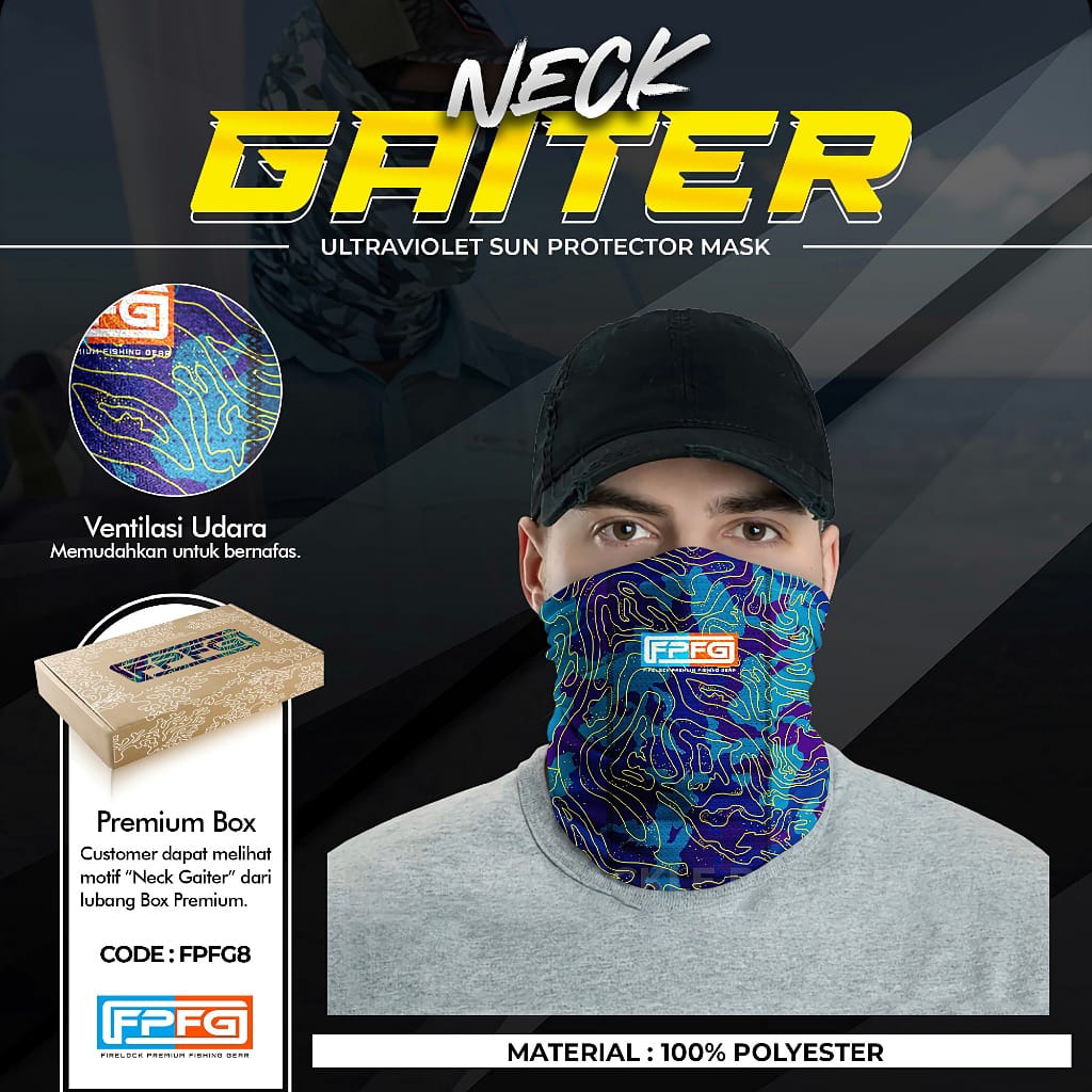 Neck Gaiter Firelock FPFG Buff Mancing Pelindung Muka UV Sun