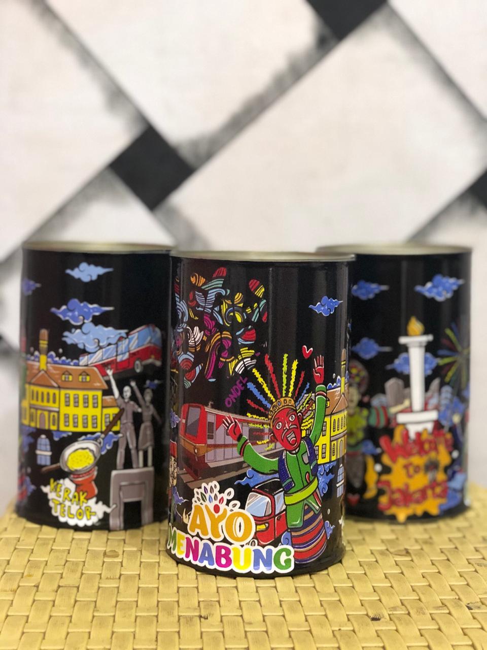 Celengan Kaleng Anak / Ondel - Ondel / Custom | Lazada Indonesia