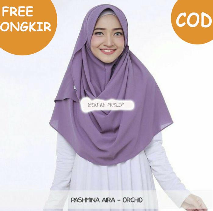Kerudung/Jilbab/Hijab Pasmina Instan PASTAN PET warna sylver/Tosca/Dusty/Kuning/Putih/Kuning/Maroon/Hitam/Mocca/Mint/Navy/Lavender/Peach - BerkahMuslim