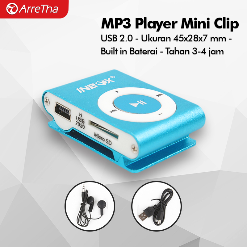 Mp3 Shuffle Mini Bahan Besi Pemutar Music Mp3 Player Slot Memory Include Earphone Dan Kabel Charger Lazada Indonesia