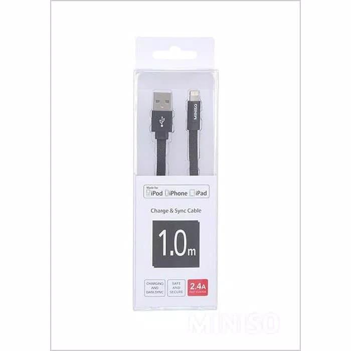 miniso shoelace kabel data iphone 1meter