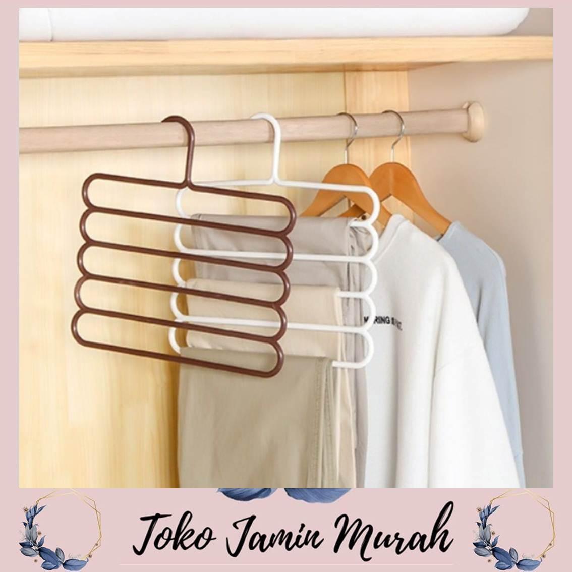 TJM Hanger Gantungan Pakaian 5 tingkat 5 in1 / Gantungan Multifungsi / hanger jilbab / hanger hijab
