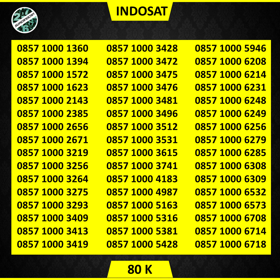 Nomor Cantik Indosat Serian 0857 1000 Murah Meriah 4g Ready Lazada Indonesia