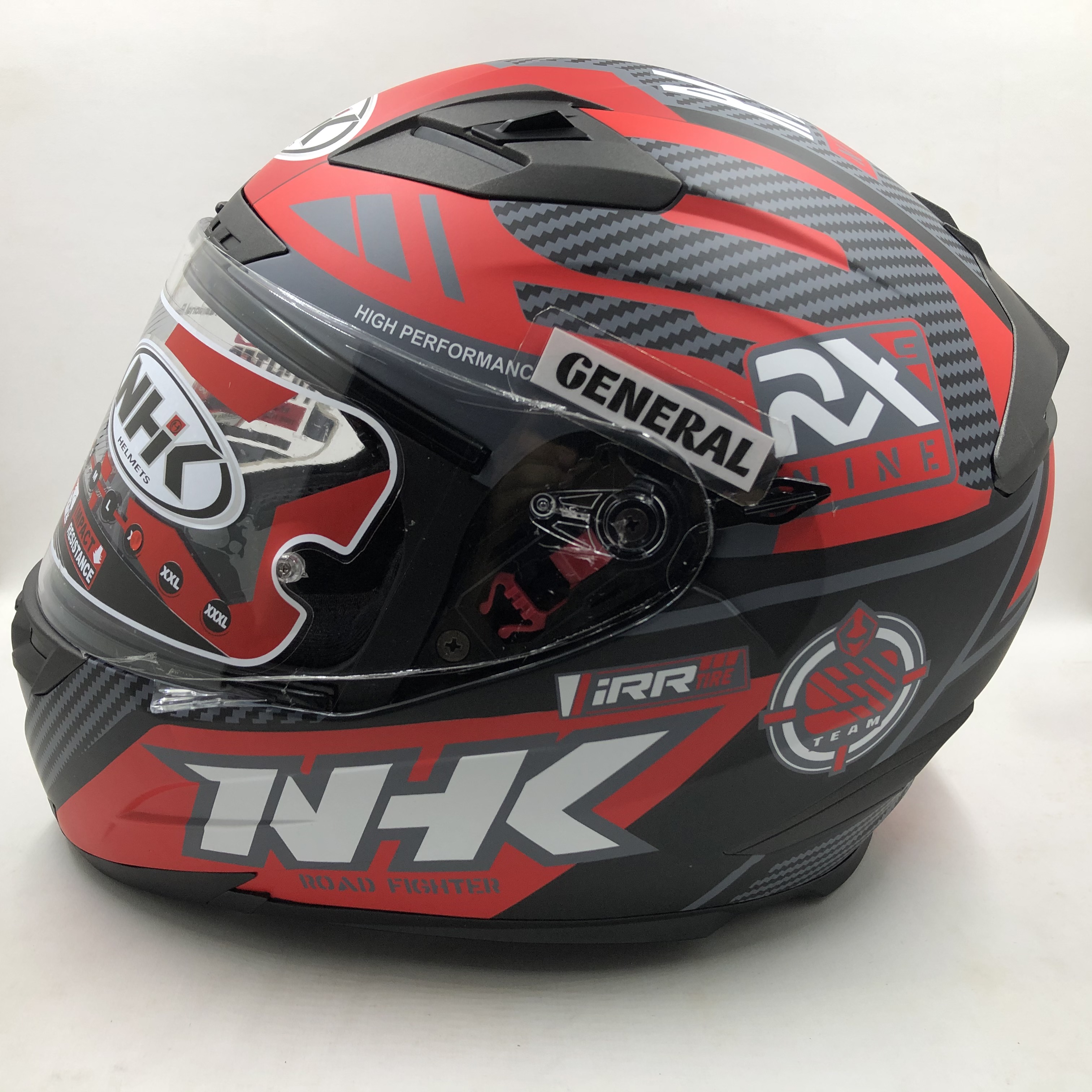 Red Helm Nhk Full Face Merah Helm NHK RX9 Motif Racer X Black Red